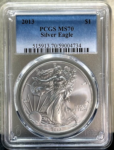 2013 American SILVER Eagle PCGS MS70