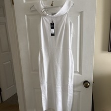 Nwt Fashion Nova Large Sweater Midi Dress - White Sz Runs Small
