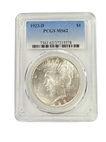 1923-D Peace Silver Dollar PCGS MS62