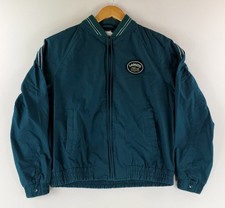 Izod Lacoste VTG 80s Full Zip Track Jacket Big Alligator Green Mens M