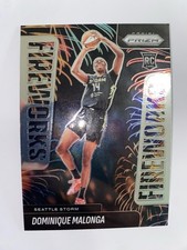 2025 Panini Prizm WNBA Dominique Malonga Fireworks Rookie RC #12 Seattle Storm