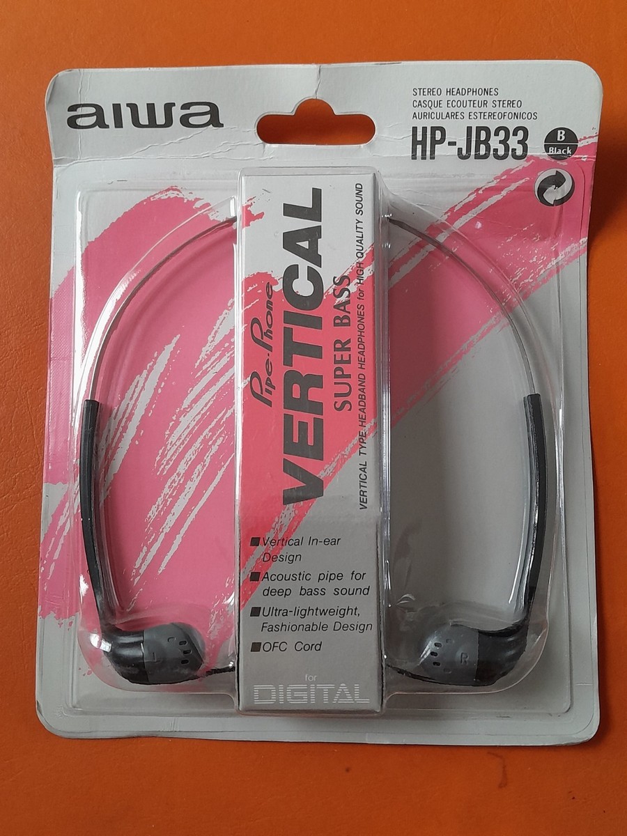 d*9様 AIWA HP-V33 ヘッドホン New Old Stock 1990s Aiwa eadphones HP-JB33 Vertical Super