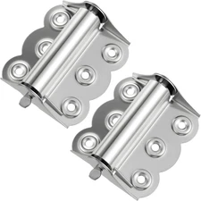 2 Pcs Screen Door Hinges Stainless Steel Self Closing Spring Loaded Hinges 2.4 X