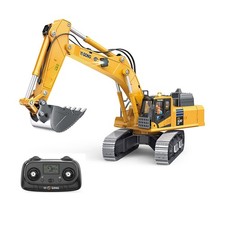 1/50 Mini RC Excavator YG520 Metal Bucket Tracks RTR Digger Toy With Lights