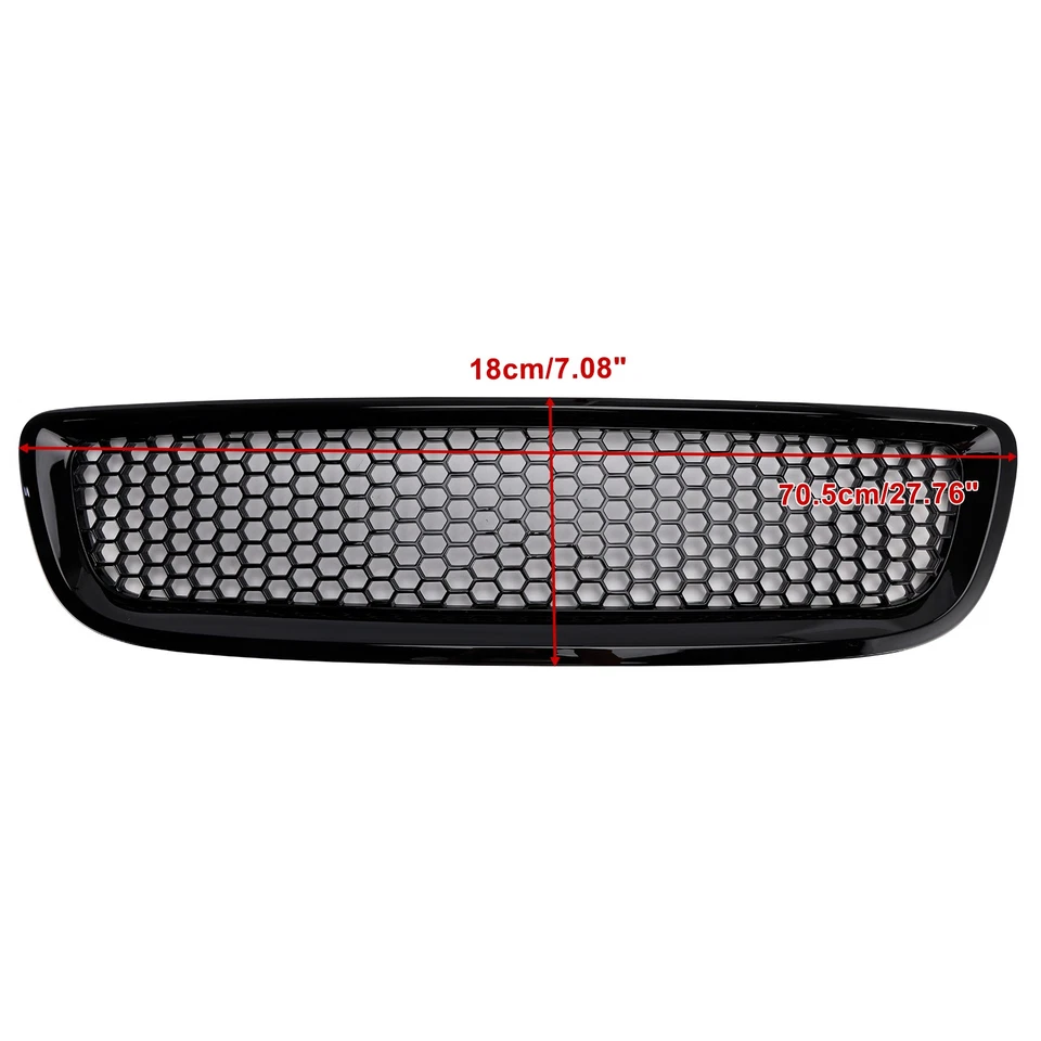 🚗Gloss Black Front Bumper Honeycomb Grille Grill Fit Volvo S40 V50 2008-2012 Foto 2 de 4