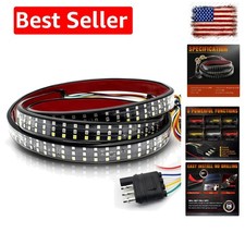 Tailgate Light Bar 60 Inch Triple Row Tail light bar for Pickup Trailer SUV R...
