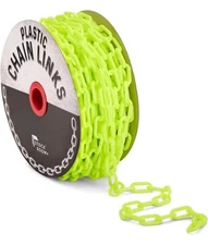 Stockroom Plus 100 Foot Neon Yellow Plastic Chain Safety Barrier for Crowd...