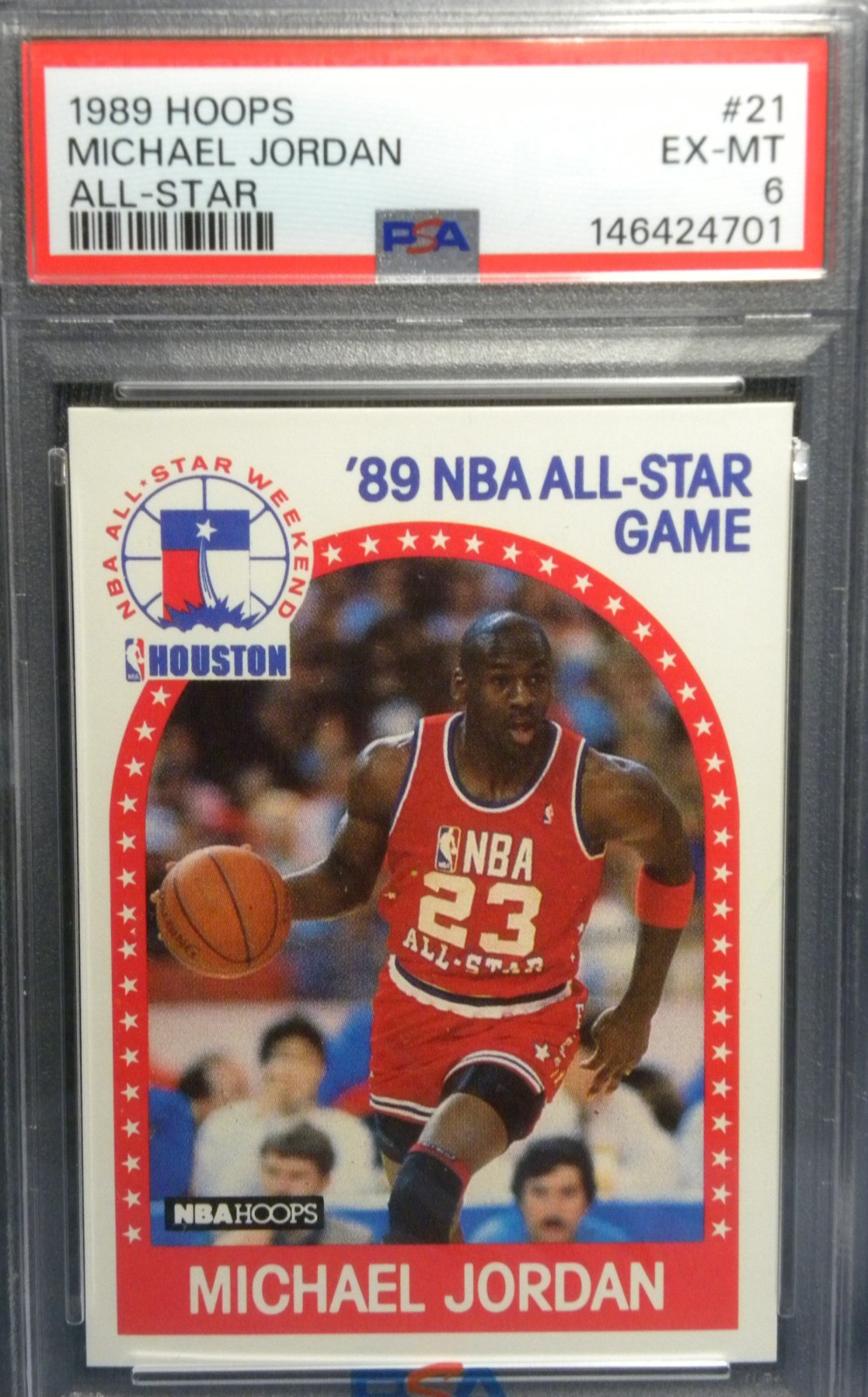 MICHAEL JORDAN  1989 HOOPS #21 ALL-STAR PSA-6 BEAUTIFUL !!