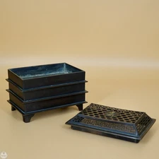 Antique Early 20th C. Republic Period Chinese Bronze Tiered Incense Burner