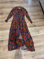 FARM Rio Size S Rainbow Wild Hearts Dress