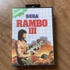 Rambo III (Sega Master System,)Complete W/ Case & Manual CIB