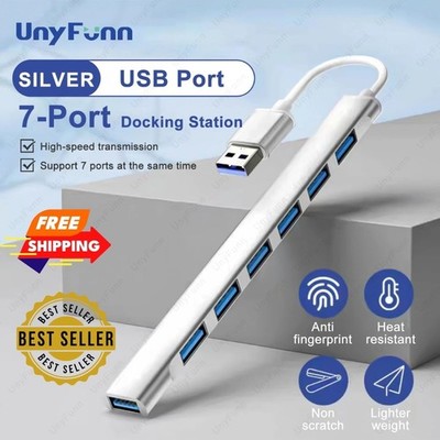USB 3.0 Hub Verteiler Splitter Adapter für Notebook Handy Laden Laptop PC 4 Port