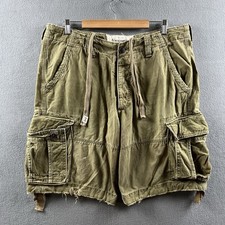 Vintage Abercrombie Fitch Paratrooper Shorts Mens Large 90s Military Cargo Baggy