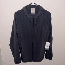 Vuori Mens Outdoor Trainer Shell Full Zip Jacket Moonlight Linen Grey Medium