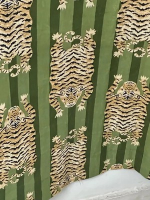 Tiger Print Curtains Set of 2 Boho Drapes with Tie Backs Custom Blackout Option