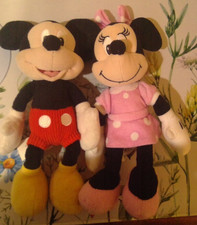 Disney Mickey and Minnie mouse plush sets by Just Play LLC,washable.About 10 in
