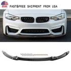 For 15-19 BMW F80 M3 F82 F83 M4 CS Style Carbon Black Front Bumper Lip Splitter