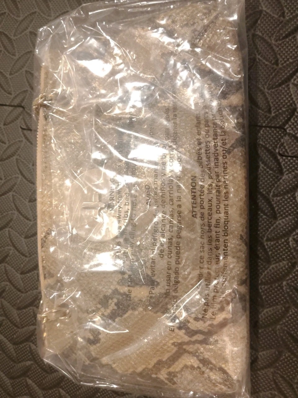 DKNY Metallic Embossed Python Genuine Leather Pur… - image 20