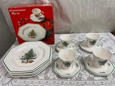 12 Piece Set - Nikko - Christmastime - Dinnerware Christmas Tree - Original Box