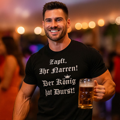 #101 fun T-Shirt ''tap your fools, the king is thirsty'' sizes 116-152/S-5XL NEW