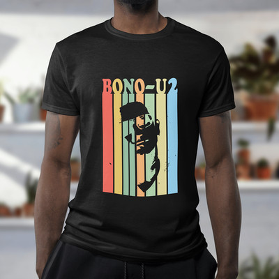 BONO U2 T-Shirt | Music Legend 80s Band Tee | Irish Rock Band Classic 1980s Top