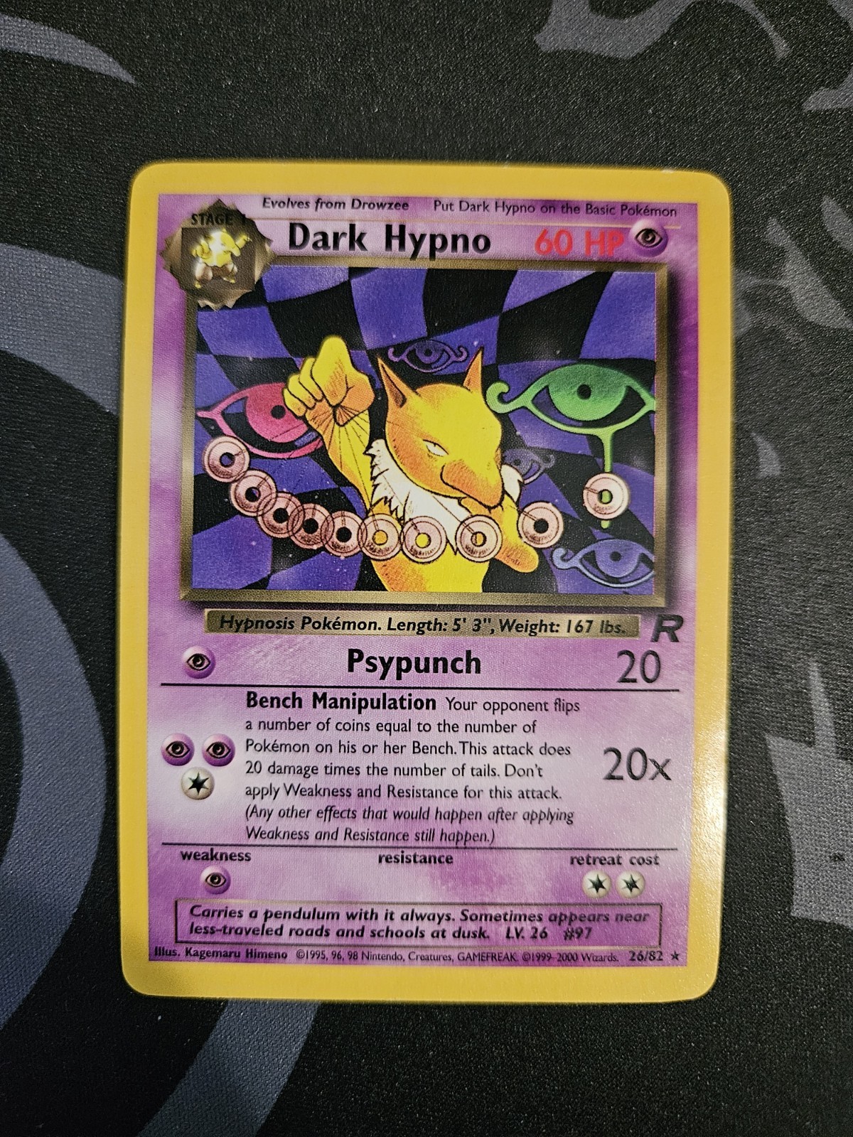 Dark Hypno 26/82 Team Rocket Unlimited Regular Rare NM