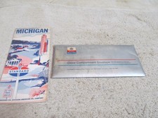 VINTAGE STANDARD OIL 1962 ROAD MAP & 1987 AMOCO GLOVE COMPARTMENT ENVELOPE