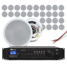 CSPB 30x Ceiling Speakers & Amplifier - Powerful Multi-Zone Music System