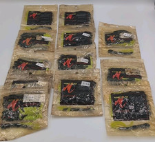 Lot of 12 - Matzuo Soft Plastic Worm Curly Tail Fishing Lure Ebony Chartreuse