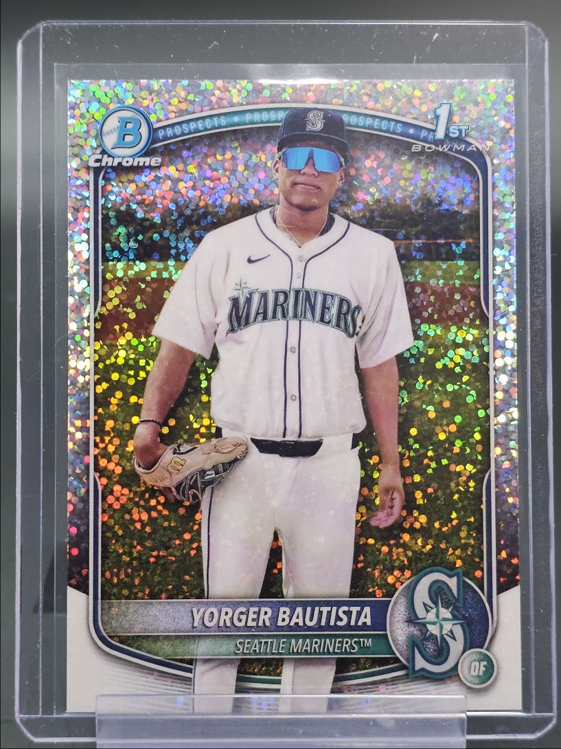 YORGER BAUTISTA 2025 BOWMAN CHROME 1ST SPECKLE REFRACTOR MARINERS /299 Q4060
