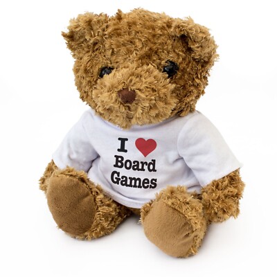 NEU - I LOVE BRETTSPIELE - Teddybär - süß kuschelweich bezaubernd - Geschenk