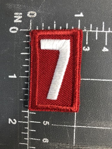 Boy Scouts of America BSA Red White Patch Troop Number # 7 Seven Shoulder No. #7 - Picture 9 of 12