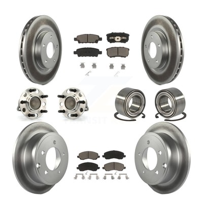 Hub Bearing Coat Brake Rotor Pads Front Rear Kit (10Pc) For Jeep Patriot Compass