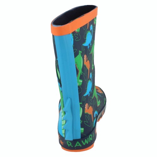 Boys GUV22710AA02BSZZ Dinosaur RAWR Pull On Casual Winter Wellingtons - Picture 7 of 12