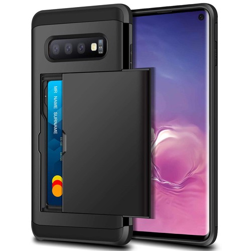 For Samsung S10 S20 S9 S8 Note 20 Sliding Hidden Card Holder Wallet Case Cover - 第 14/21 張圖片