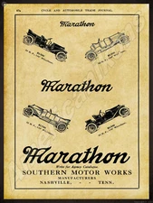 1911 Southern Motor Works New Metal Sign: Marathon Autos - Nashville, Tennessee