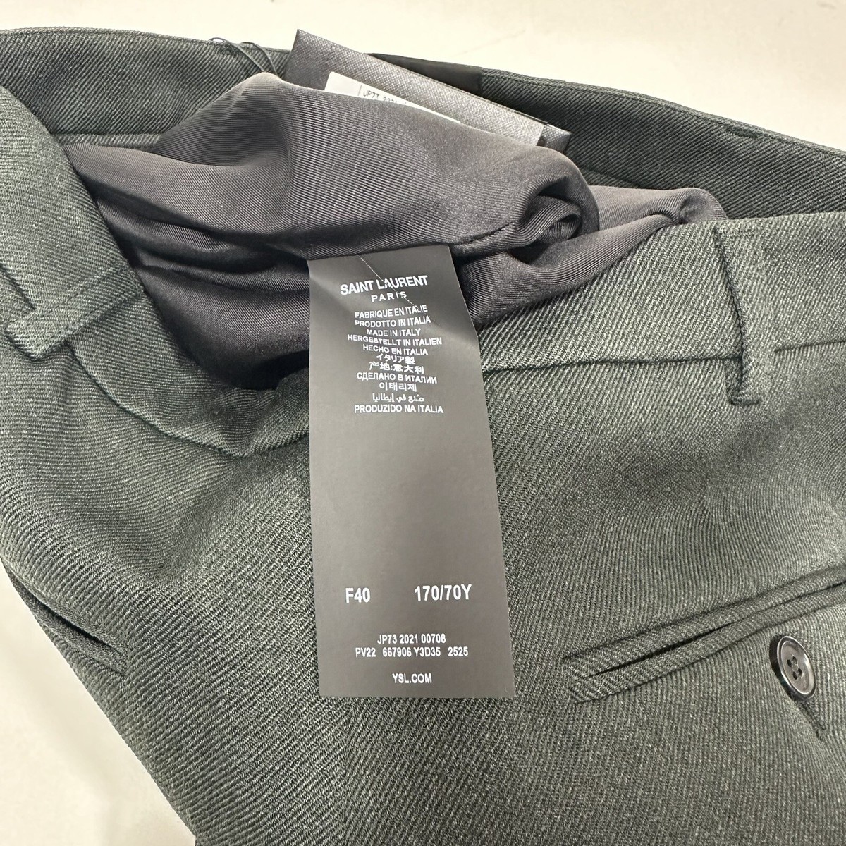 Saint Laurent YSL Wide Leg High Rise Knee-length Wool Saint Laurent YSL Wide Leg High Rise Knee-length Wool