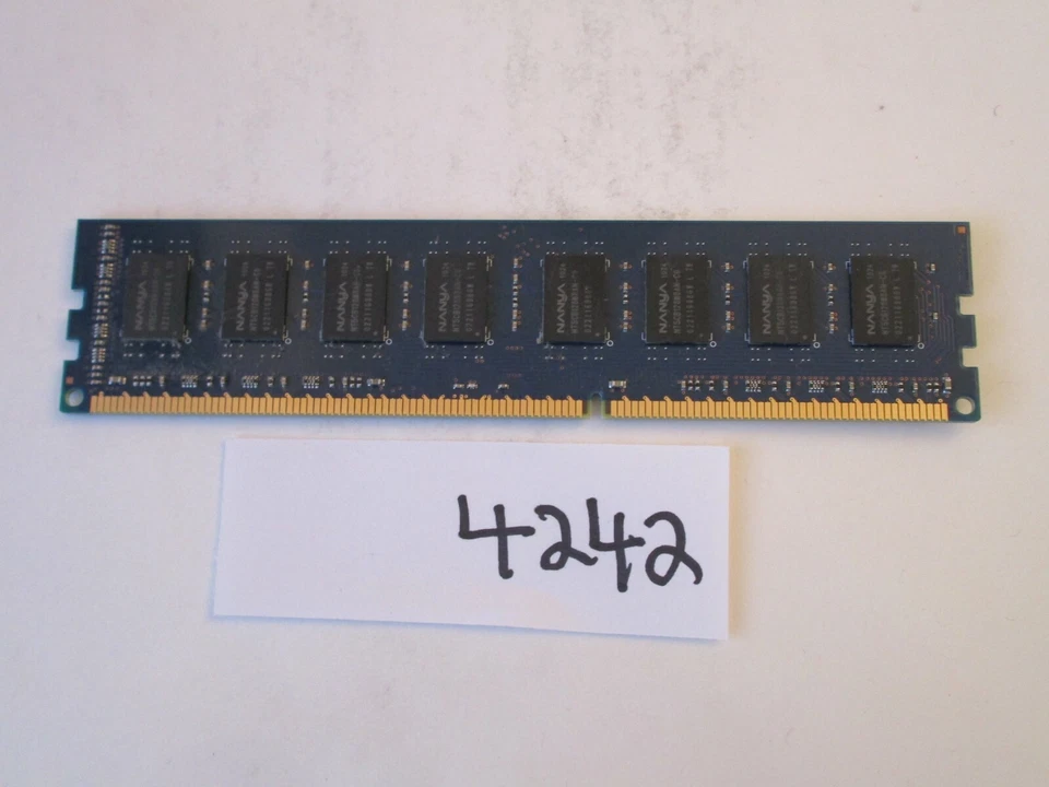 Nanya NT2GC64B8HA0NF-CG 2Gb PC3-10600 1333Mhz DDR3 Desktop Memory RAM (4242) - Image 2 of 2