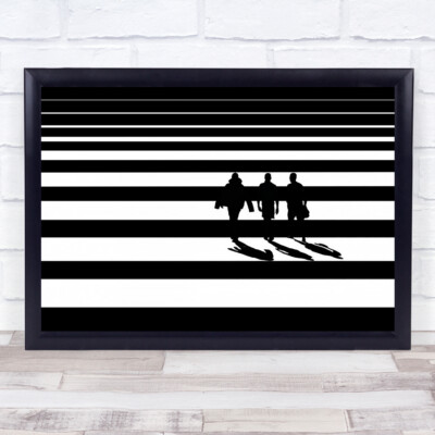 Horizontaler Wandkunstdruck Zebra kreuzt Menschen Schatten Schatten