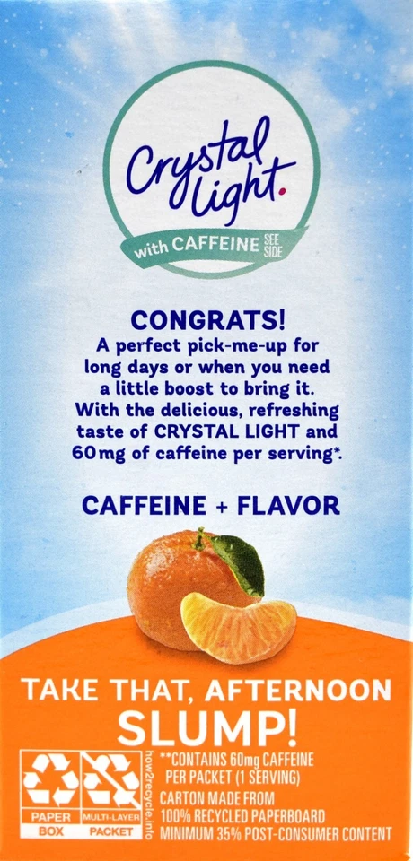 6 cajas de 10 paquetes de cítricos ligeros de cristal con cafeína sobre la marcha mezcla de bebidas Foto 2 de 4