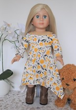 18" Doll Clothes Fits American Girl Our Generation Journey Girl  Boat Neck Dress