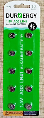 AG 3 Batteries 10 Pieces 392 /LR41 by Durnergy FREE SHIPPING Exp Dec -2027