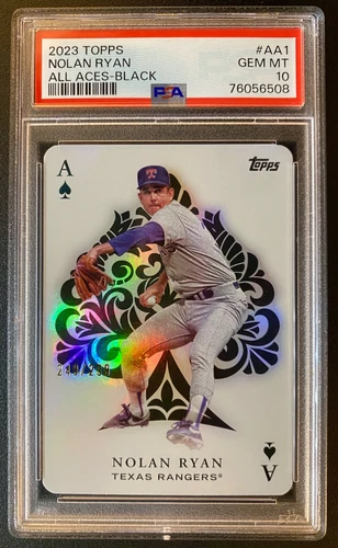 2023 Topps Nolan Ryan All Aces Black PSA 10 GEM MT /299 Low Pop Mint #AA1