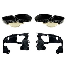 Tail Exhaust Pipe Tip Kit Black For Mercedes Benz W167 GLE53 AMG 2020-2022 2021