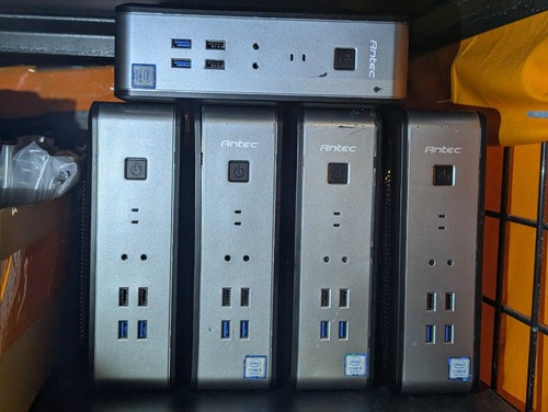 *No Power Adapter* Antec ISK110 VESA-U3 Small Form Case Black/Silver - Picture 2 of 9