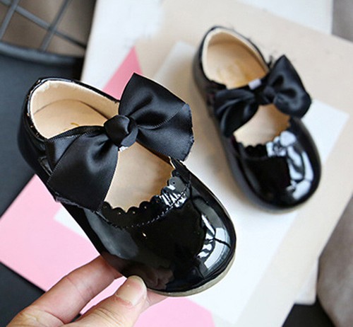 Baby Toddler Girls Kids Wedding Sandals Formal Flats Princess Party Dance Shoes - Picture 17 of 28