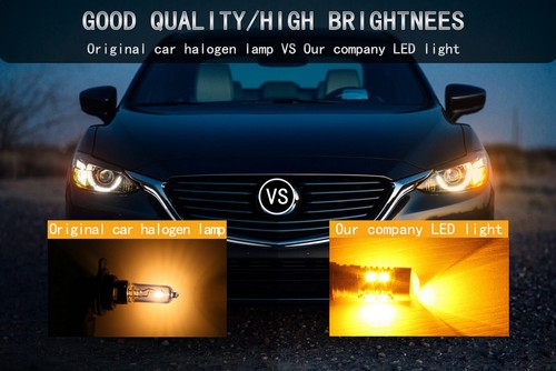 2x PW24W 10 SMD 2835 Amber LED Turn Signal Light For BMW 3-Series F30 F31 2012+ - Picture 4 of 12