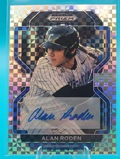 2022 Panini Prizm Draft Picks #PDP-98 ALAN RODEN Power Plaid 1/17 Auto BLUE JAYS