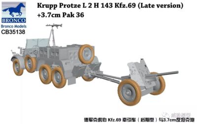Bronco Models 1/35 Krupp Protze L 2 H 143 Kfz 69 (late) & 3.7cm Pak 36