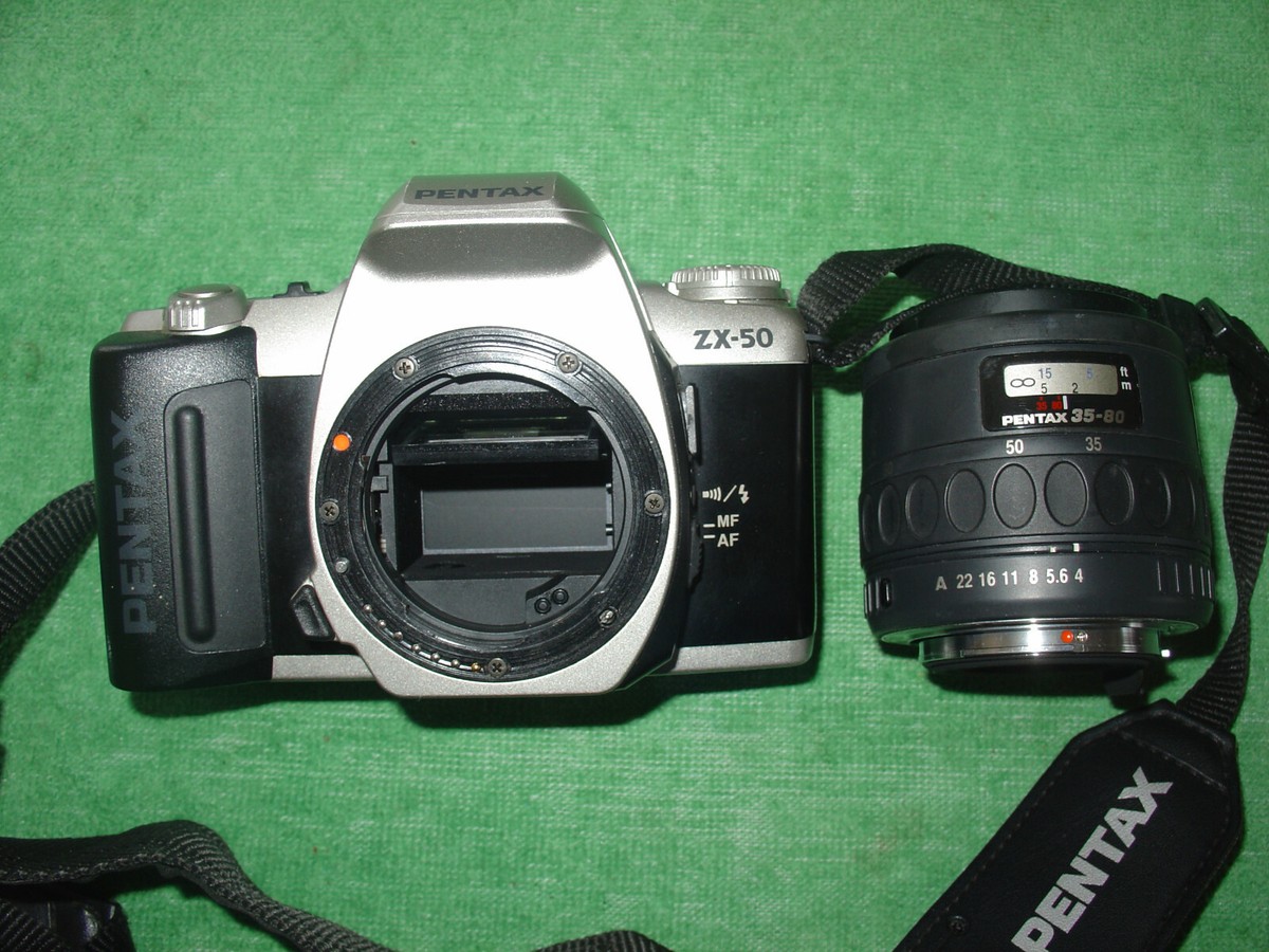 昔のカメラ！ VINTAGE PENTAX ZX-50 35mm FILM CAMERA WITH PENTAX 35-80mm LENS